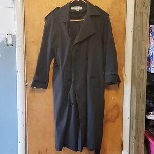 Brem Rainwear Womens Black Trench Coat Size 10